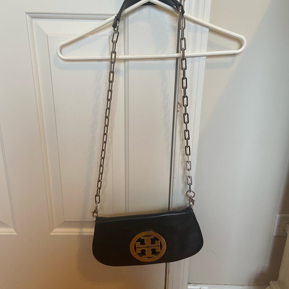 Tory Burch Black Leather Purse/Clutch
